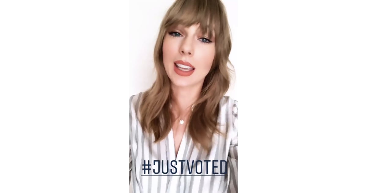 Taylor Swift Celebrities Voting In The 2018 Midterm Elections Pictures Popsugar Celebrity 