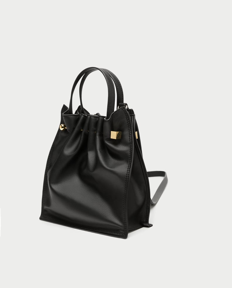 Zara Medium Tote Bag With Dowel