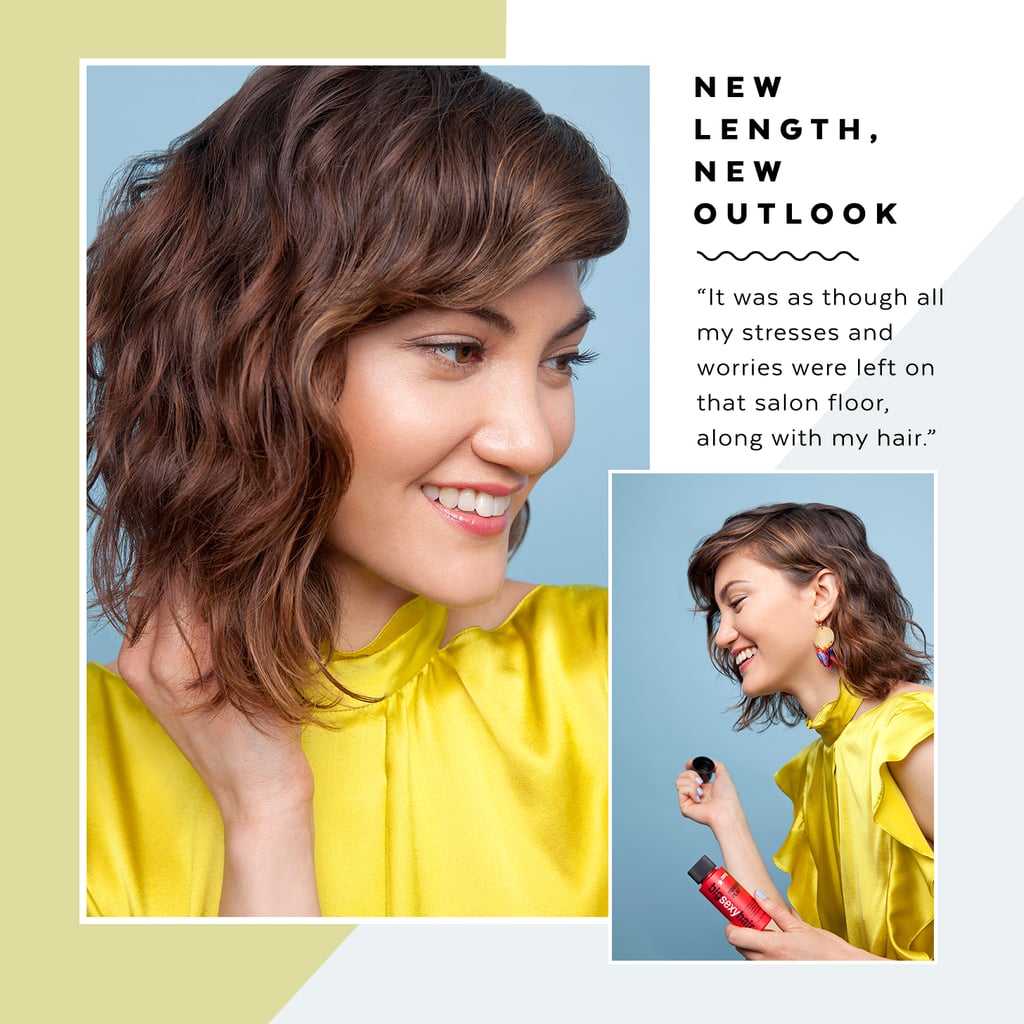 For Nicole, a drastic cut was the answer to get back on track after a barrage of major changes left her feeling uncertain about her postgrad future.
"Immediately after graduating from college, I moved to San Francisco for a new job. Aside from a few mutual friends, I didn't know anyone in the city except for my ex-boyfriend, who I had broken up with the same week of the move. It was a messy split to say the least. All within that short time, I was living by myself for the very first time in a brand new city with a brand new job. When an opportunity arose for a haircut with a well-known celebrity stylist and salon owner, I knew it was the perfect sign to try a new look to go along with my fresh start. We chopped about nine inches off of my waist-length hair to a textured lob — the shortest my hair had been since middle school — and I loved it.
I walked out of that salon feeling so confident and ready to embrace the exciting new path ahead of me. It was as though all my stresses and worries were left on that salon floor, along with my hair. Next was the fun part: learning how to style my new cut. Because my hair is normally stick straight without any texture, I create loose waves with either a wand or straightening iron and add some additional body with volumizing and texturizing powder." — Nicole Yi, assistant editor, Love & Sex