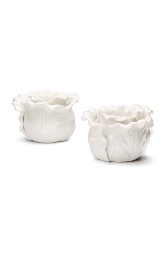 Tory Burch Home Lettuce Ware Candle Holders