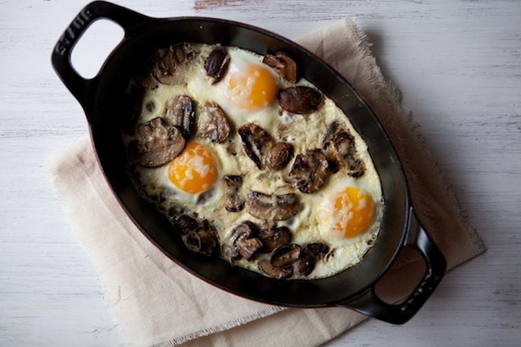 Baked Eggs With Mushrooms and Gruyère Fast and Easy GlutenFree