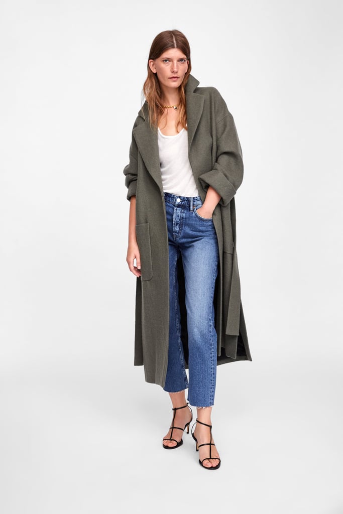 Zara Long Coat With Belt