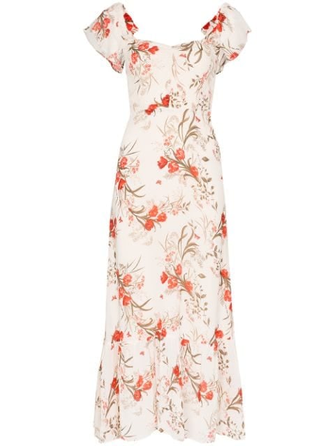 Reformation Butterfly Floral-Print Maxi Dress