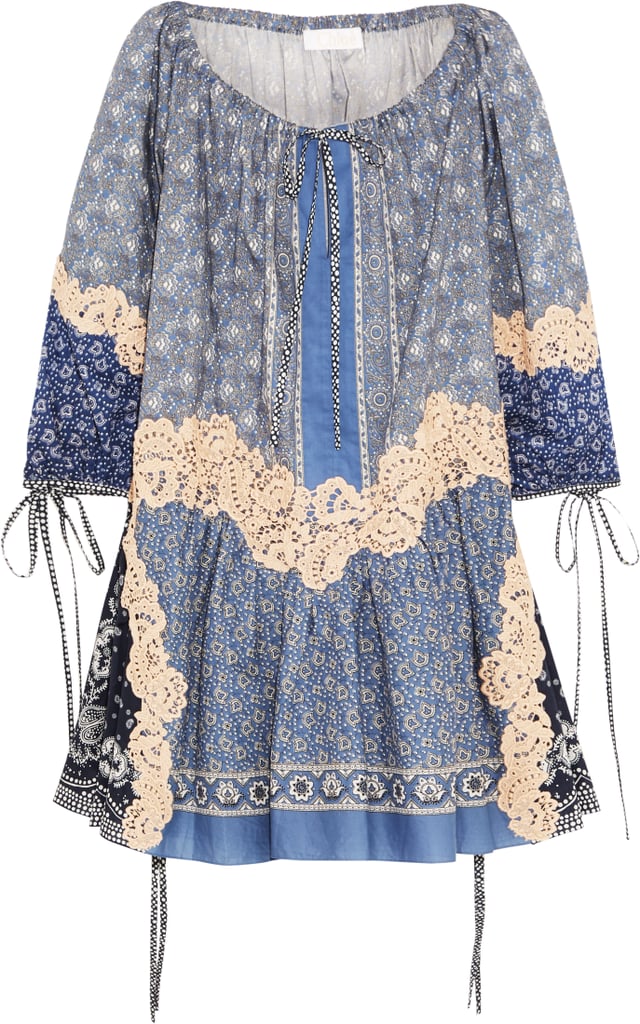 Chloé x Net-A-Porter Printed Lace-appliquéd Cotton And Silk-blend Voile Mini Dress ($2,050)