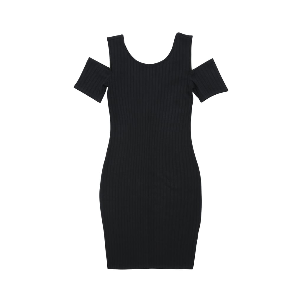 Kendall and Kylie Ribbed Cutout Shoulder Dress ($40)