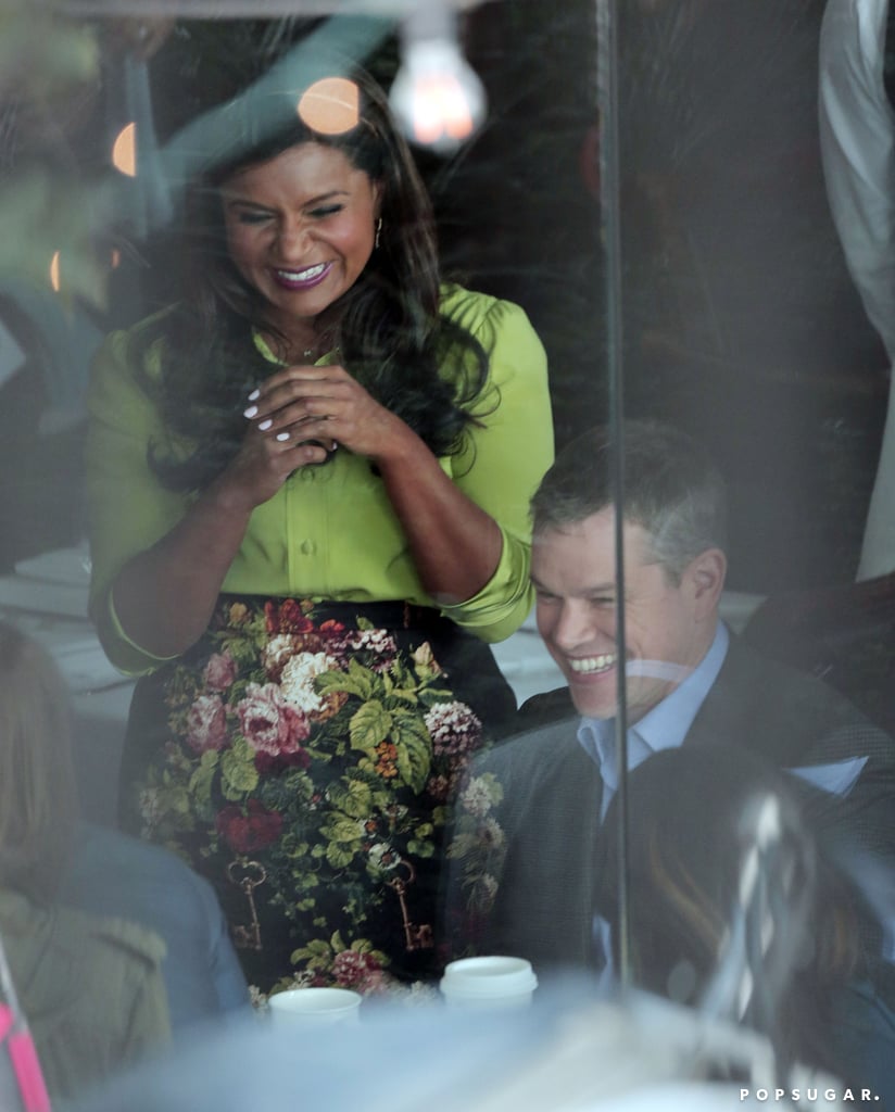 Mindy Kaling Filming With Matt Damon | Photos