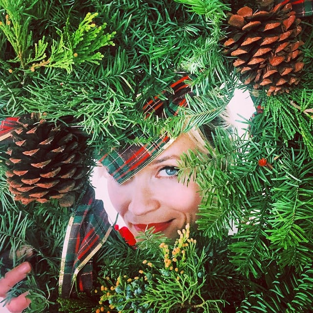 Reese hopped on the holiday trend, started by Mindy Kaling, of having a "Wreath Witherspoon."