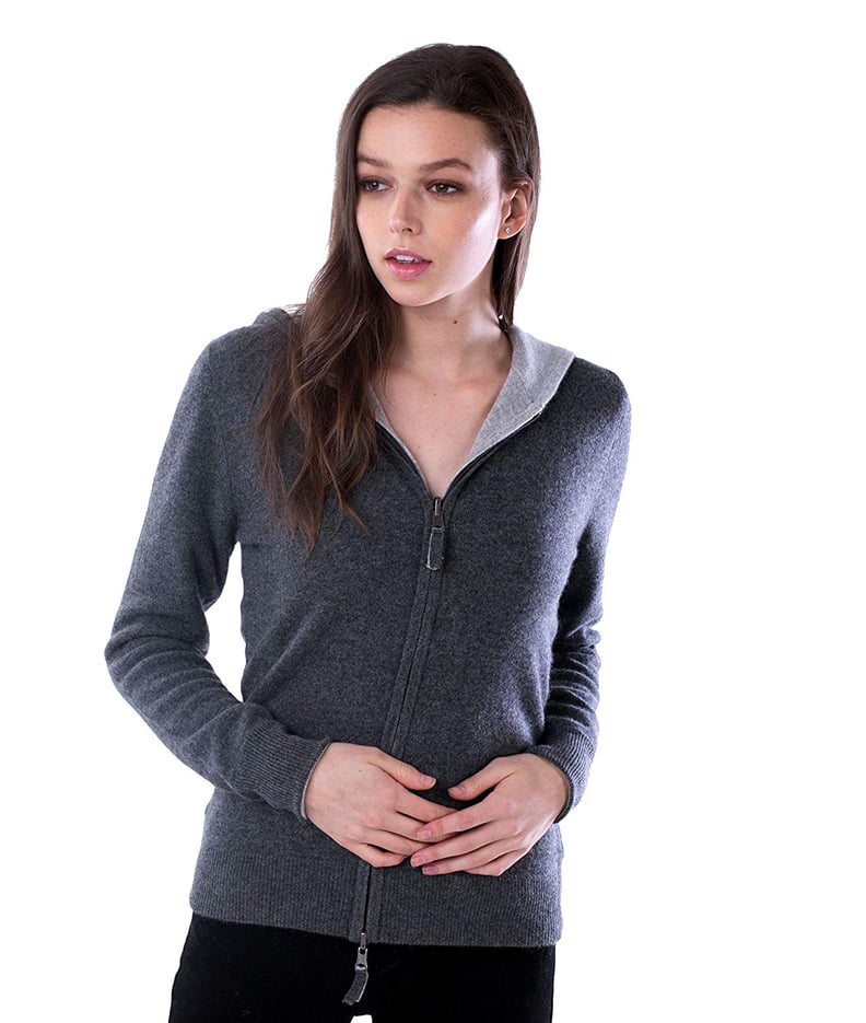 Our Pick: LEBAC Women's 100% Cashmere Double Layer Reversible Hoodie Sweater