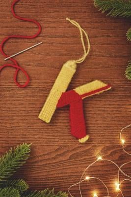 Letter Woollen Christmas Decoration