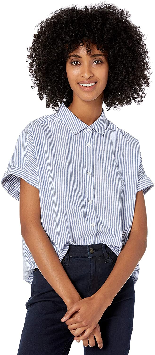Goodthreads Womens Washed Cotton Boyfriend Shirt Brand