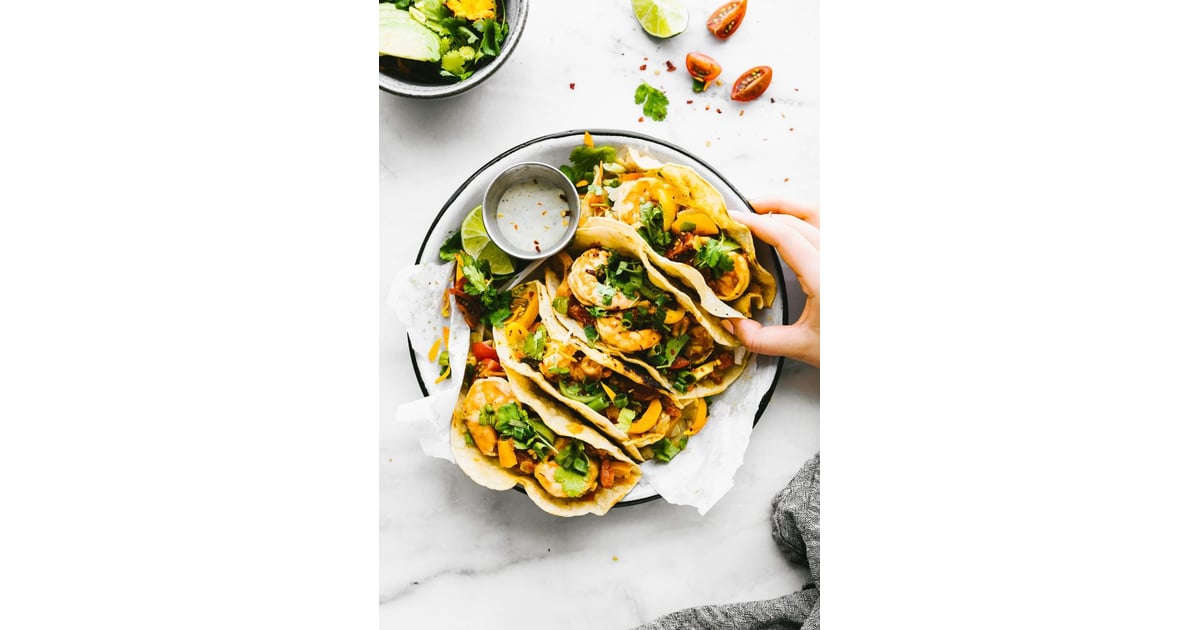 CrockPot Fire Roasted Tomato Shrimp Tacos SlowCooker Seafood