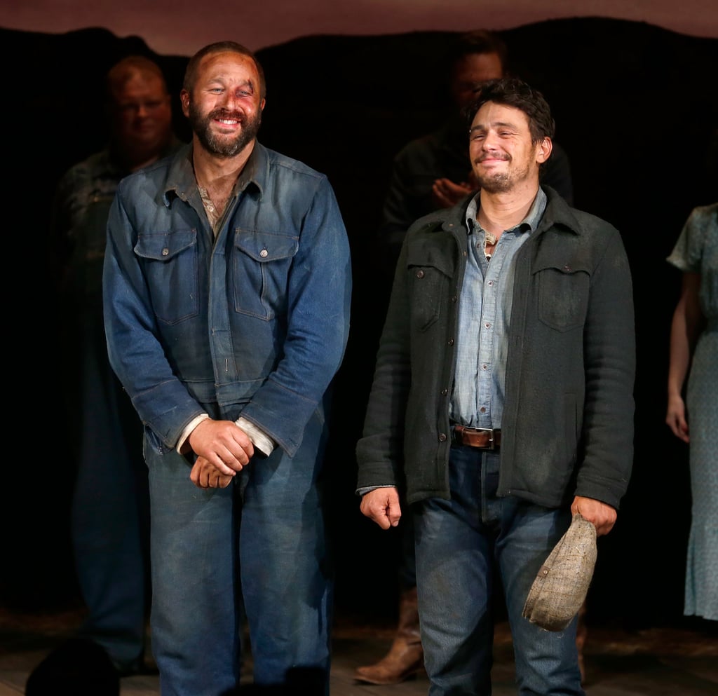 On Wednesday, James Franco and Chis O'Dowd took a bow at the premiere of Of Mice and Men on Broadway in NYC.