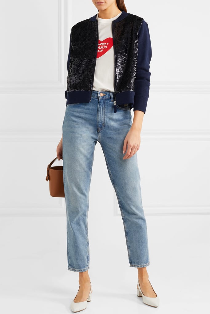 J.Crew Sequined Bomber Jacket