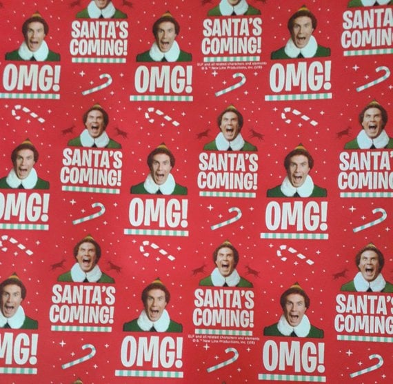 Elf Christmas Wrapping Paper