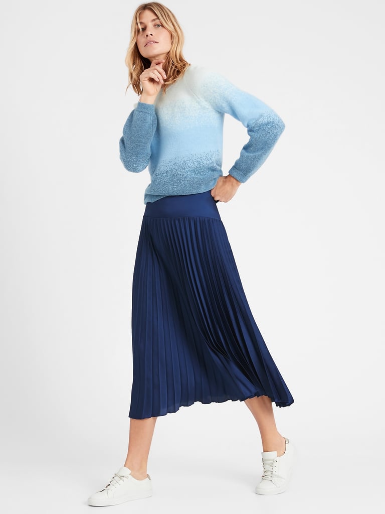 Pleated Midi Skirt