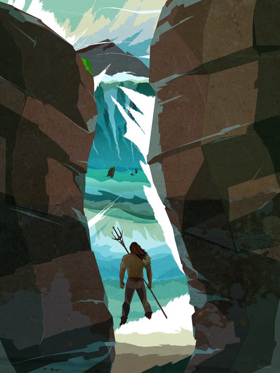 Aquaman Modernist Justice League Print