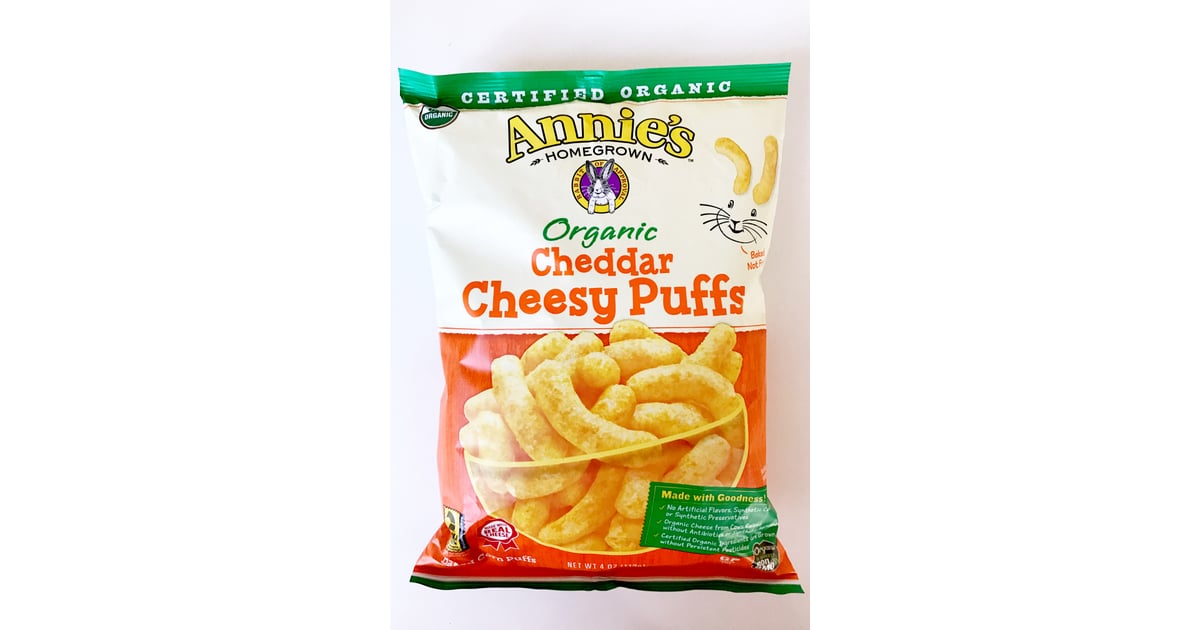 Annie's Organic Cheddar Cheesy Puffs Best New Cheesy Snacks 2017