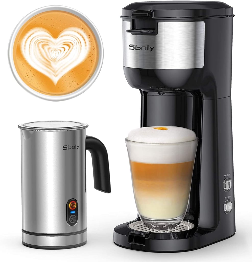 Sboly Single Serve Coffee Maker & Milk Frother