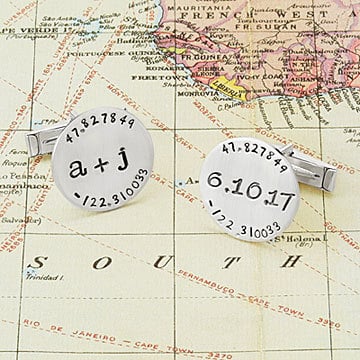 Latitude Longitude Cufflinks