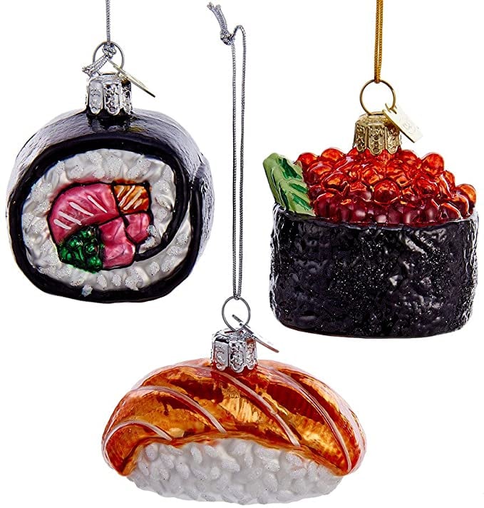 Assorted Sushi Roll Glass Ornaments The Best Gifts For Sushi Lovers