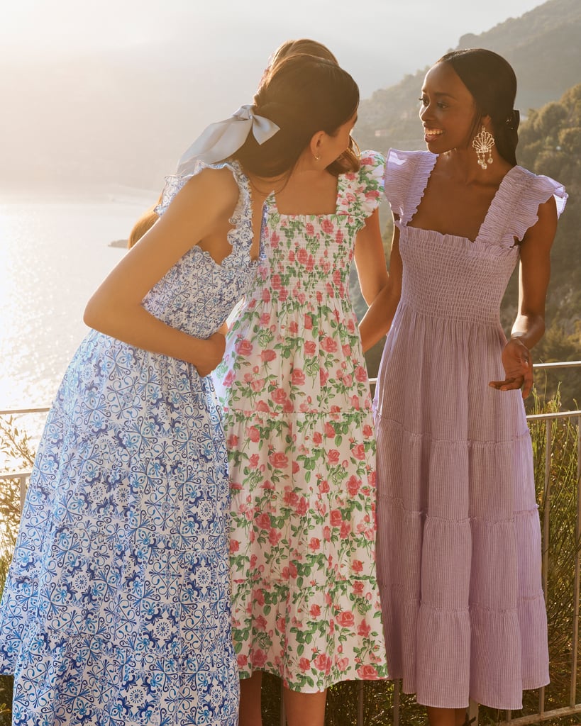 Hill House Home The Ellie Nap Dress ($150)
This bestselling nap dress is back and better than ever. It comes in a bunch of new colors and prints, including this rose print, mosaic print, lavender stripe print, and a solid red color. It also has pockets, making this the ultimate comfortable, useful dress.