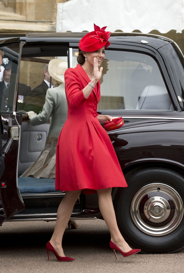 Kate Middleton Red Catherine Walker Coat Dress June 2016 | POPSUGAR ...