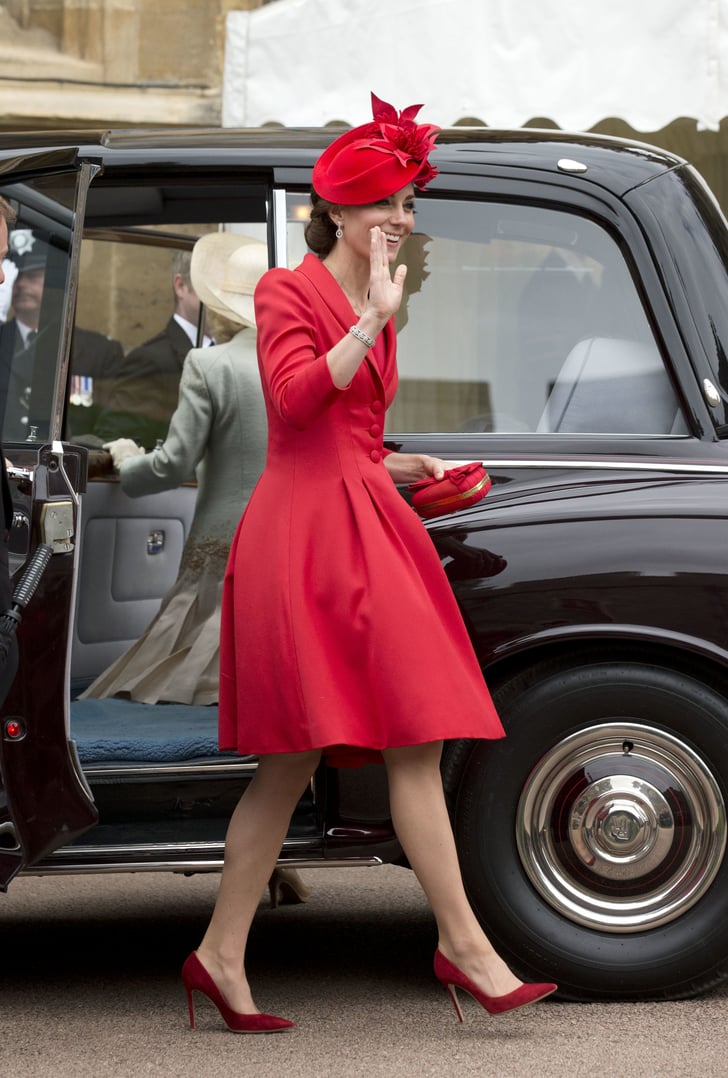 Kate Middleton Red Catherine Walker Coat Dress June 2016 ...