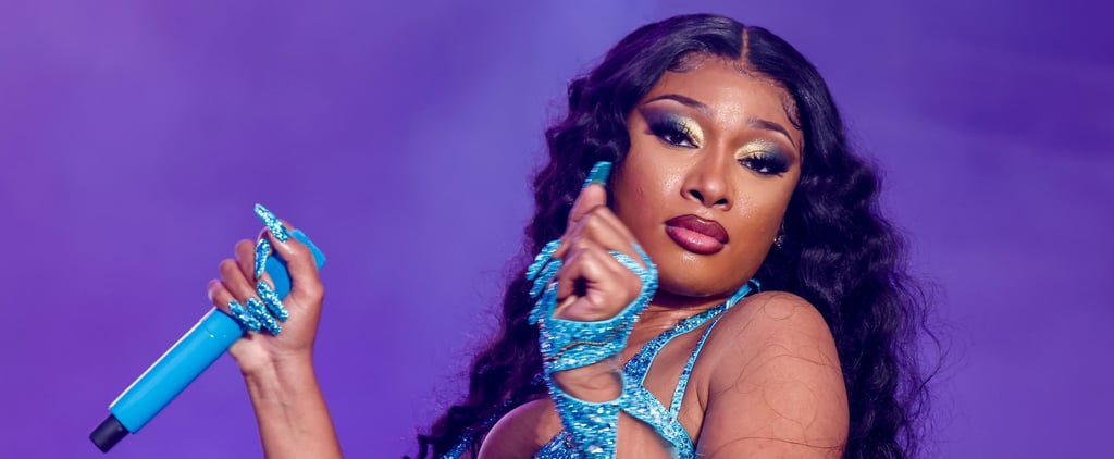 Megan Thee Stallion's Blue Cutout Catsuit on Instagram
