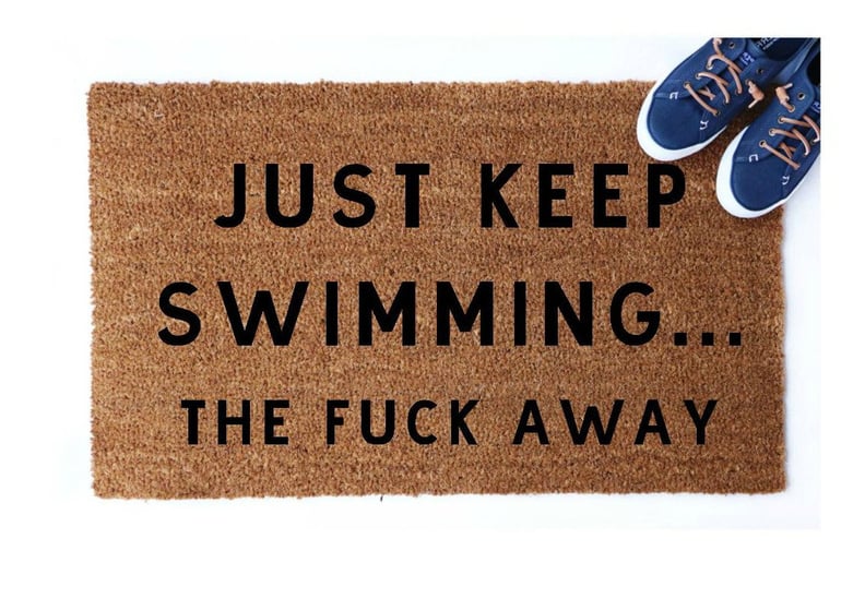 "Just Keep Swimming" Doormat