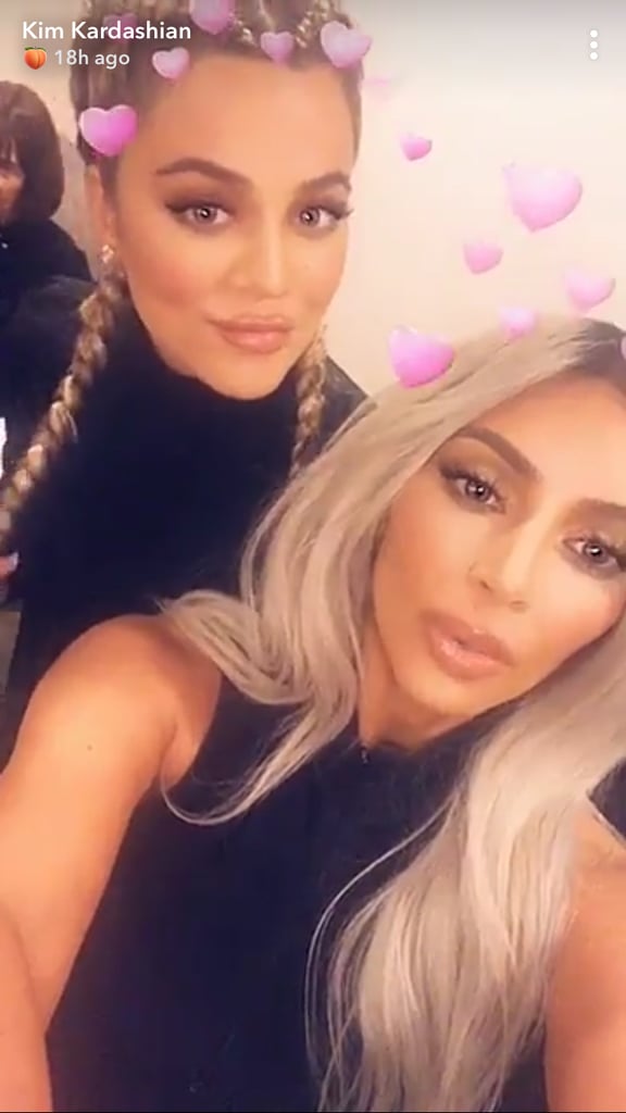 Kim Kardashian and Kanye West on Family Feud Snapchat Photos