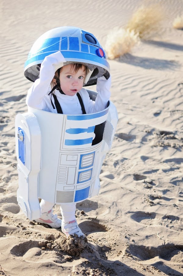 Homemade R2-D2 costume