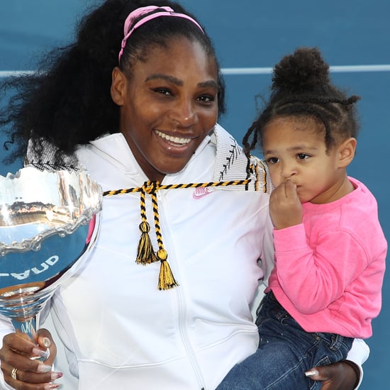 Serena Williams Practices Warmup Drills With Olympia | Video