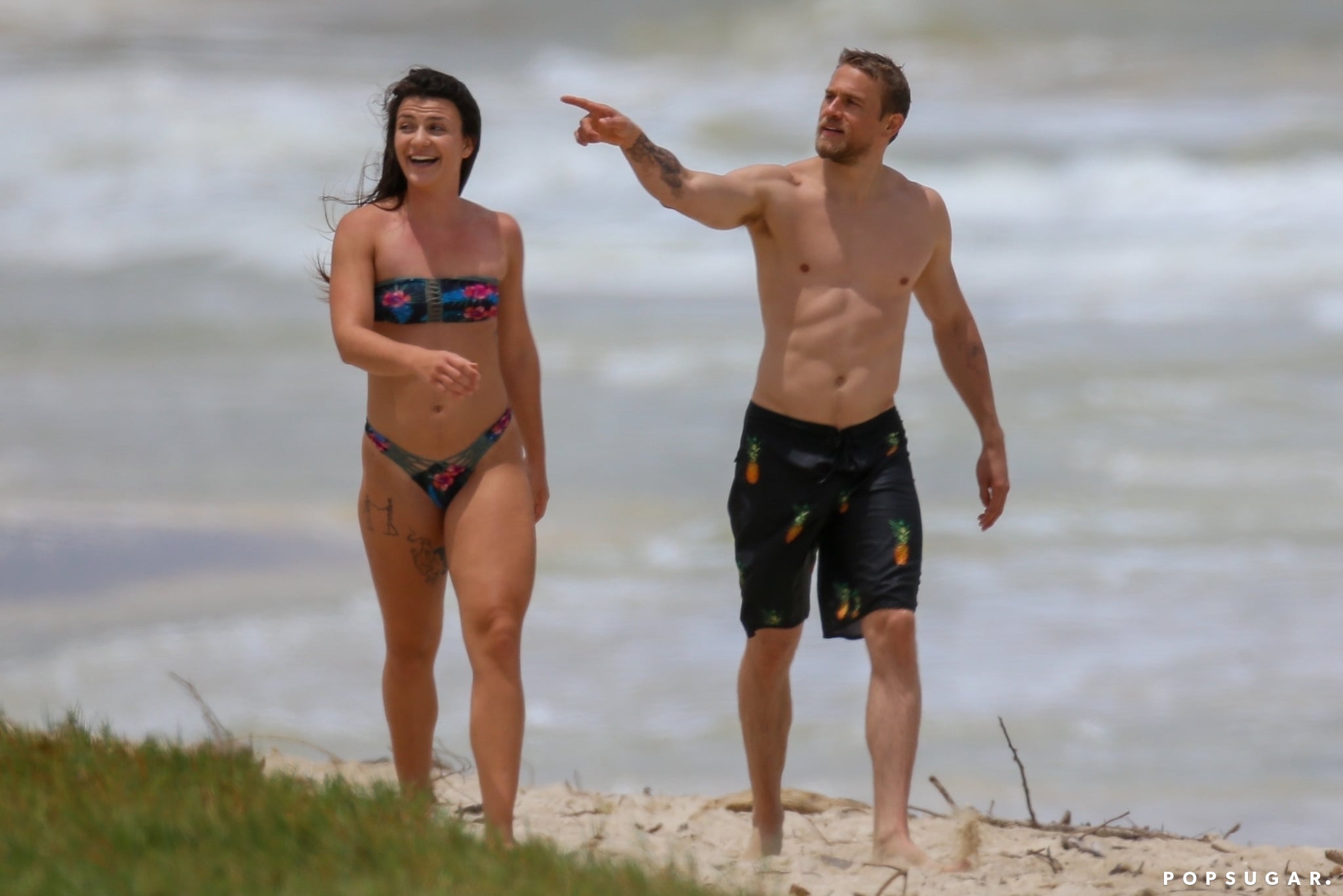 Charlie Hunnam Shirtless On The Beach In Hawaii April 2018 Popsugar Celebrity Charles matthew hunnam is an english actor. charlie hunnam shirtless on the beach