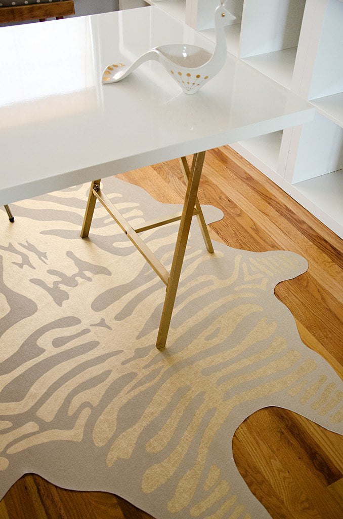 Gold Zebra Rug Best DIY Projects For Home Decorating POPSUGAR Home