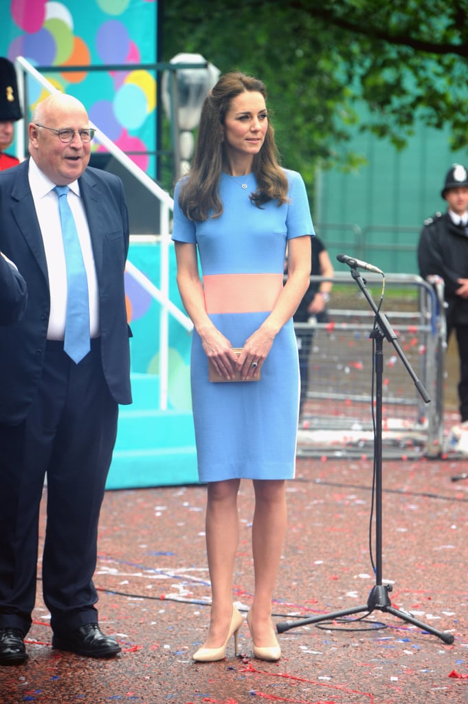 Kate Wore a Colorblock Dress to The Patron Lunch Celebration, Showing Us a Chic Way to Embrace Brighter Hues
