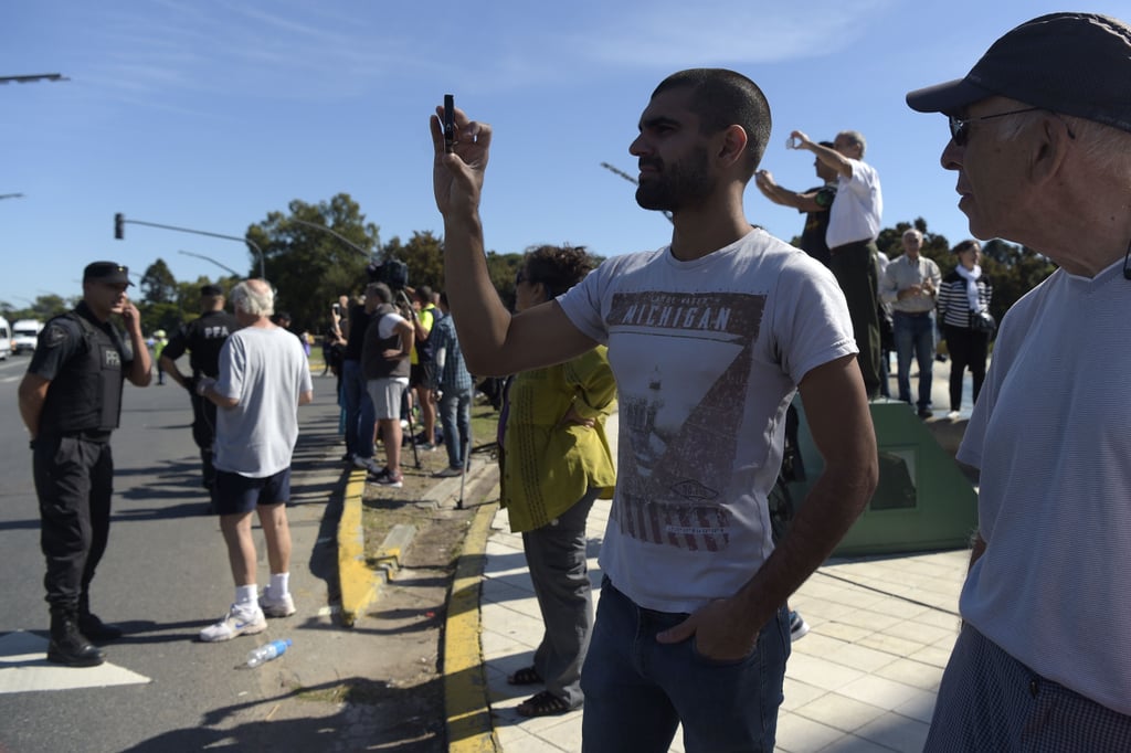 The Scene Outside the Casa Rosada Presidential Palace