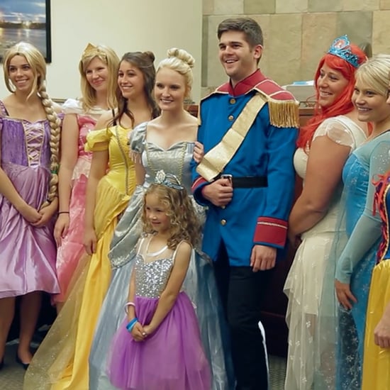 Disney Princesses at Girl's Adoption Hearing