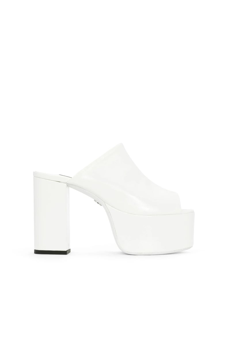 White Sandals: Simon Miller High Raid Peep Sandal