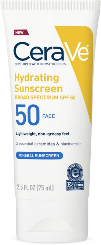 Cerave保湿面矿物防晒露SPF 50”width=