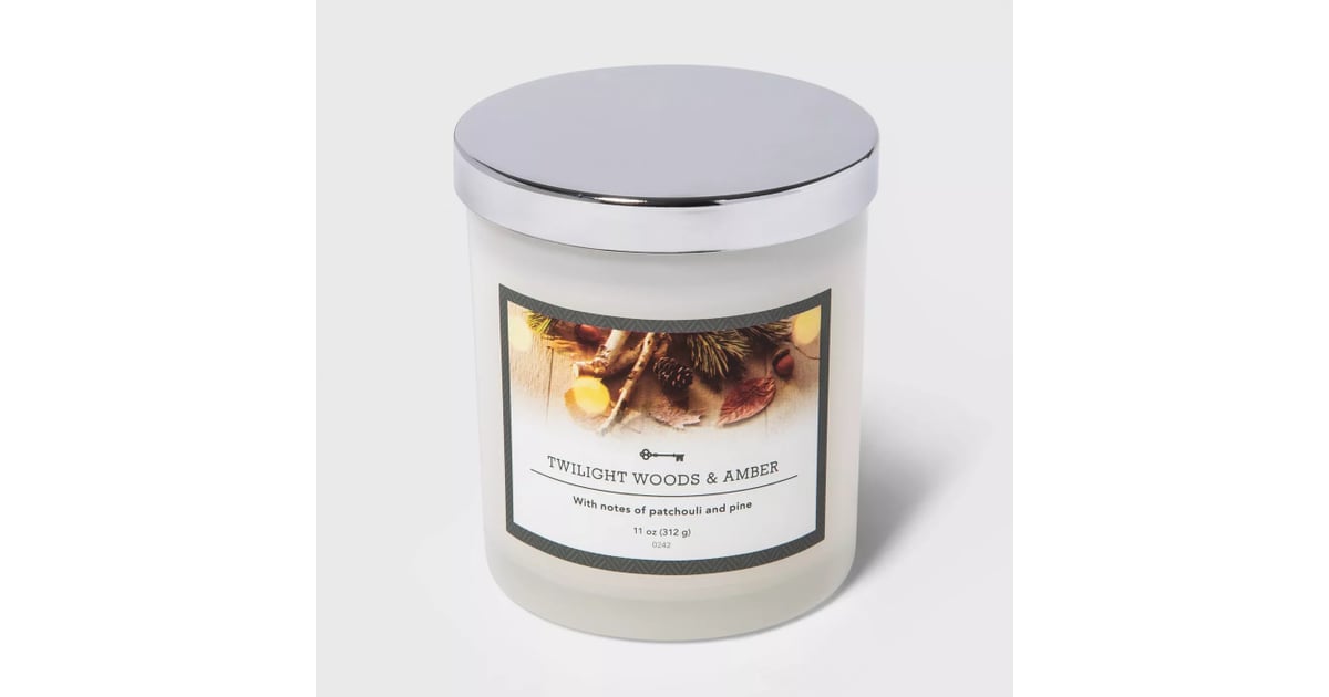 Threshold Lidded Milky Glass Jar Twilight Woods and Amber Candle Best