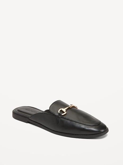 Old Navy Faux-Leather Loafer Mule Shoes
