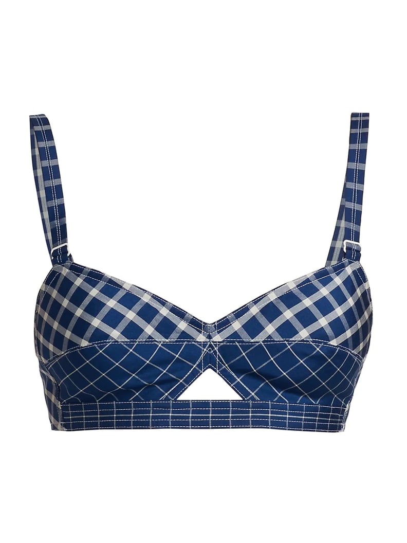 Tory Burch Picnic Plaid Bra Top