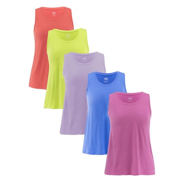 Athletic Works Core Active Racerback Tank, 5-Pack