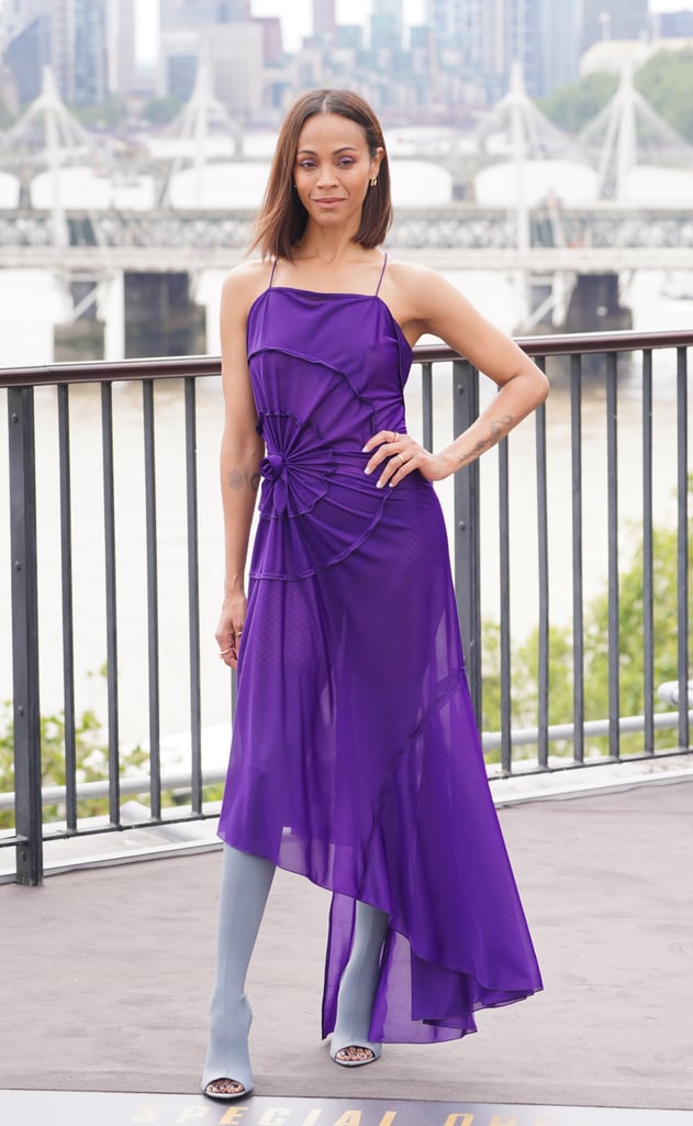 Zoe Saldaña Debuts a Sleek French Bob Haircut