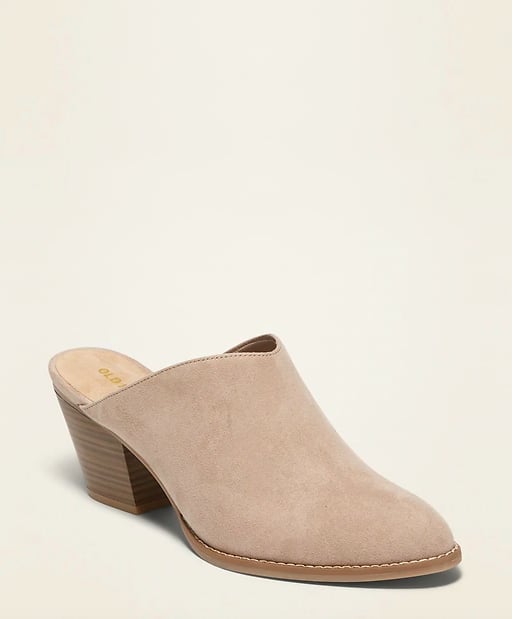 Faux hot sale suede mules