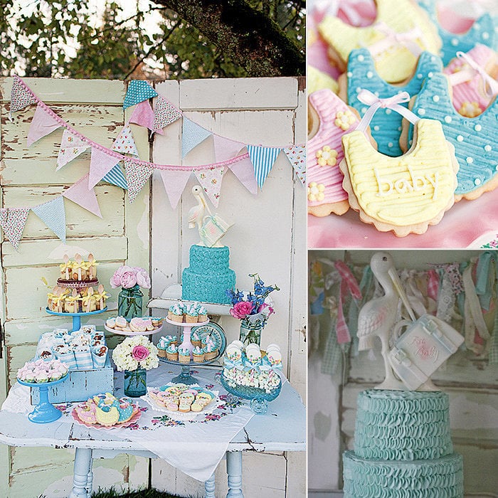 vintage bunny baby shower ideas