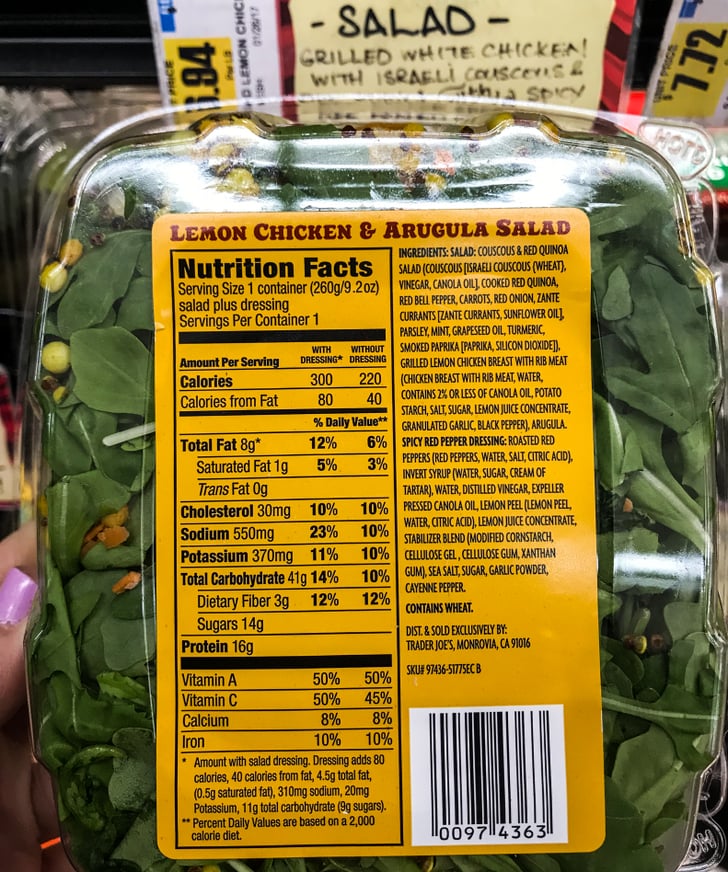Lemon Chicken & Arugula Salad (4) Best Trader Joe's Salads 2019