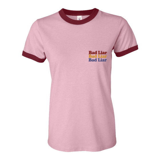 BAD LIAR X3 Pink and Red Juniors T-Shirt ($40)