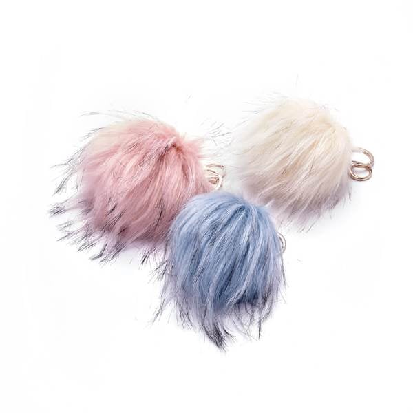 Faux Fur Pouf Bag Charms