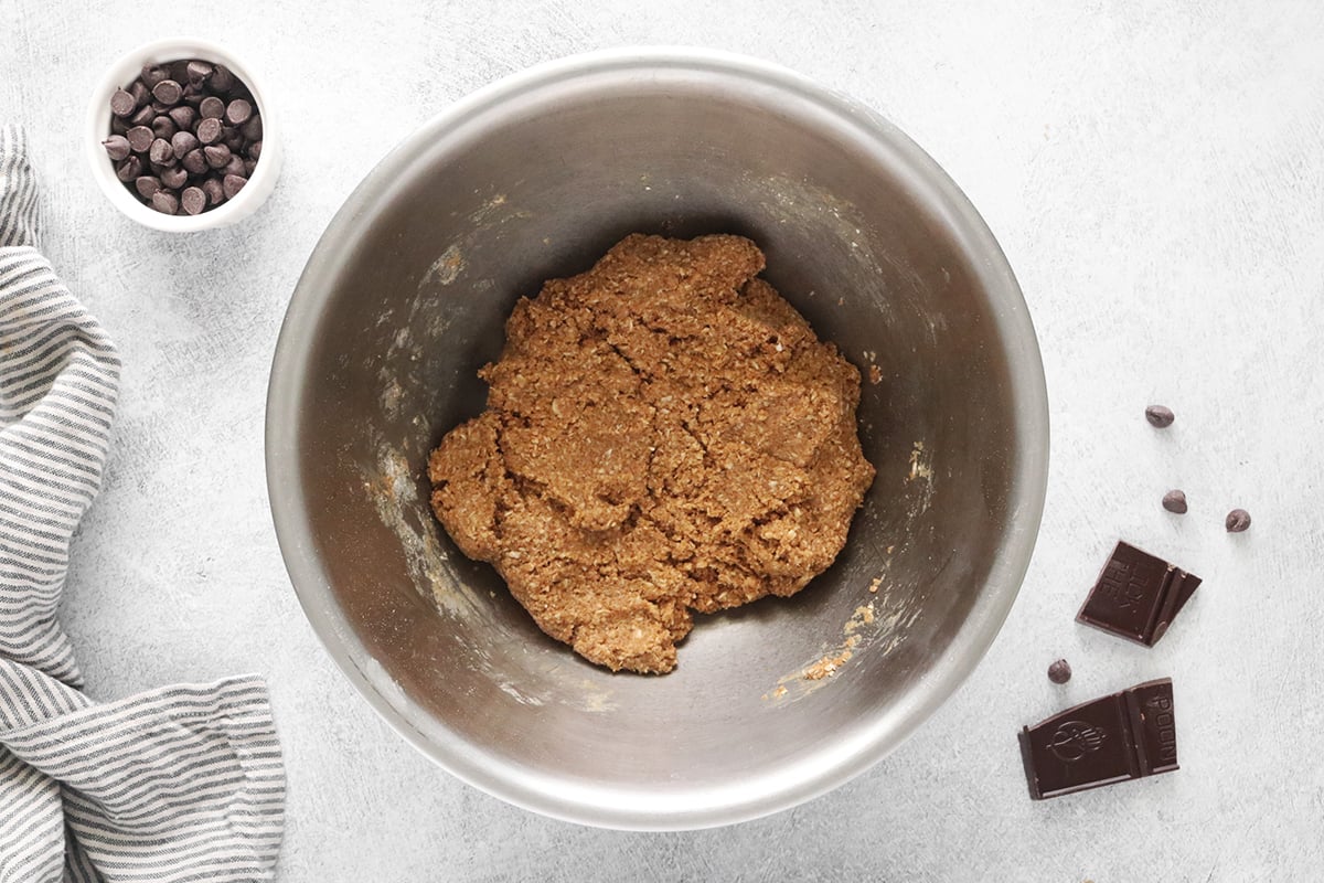 Cookie dough in a bowl